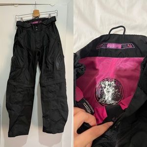 apocalypse o'neal pants black pink biker motorbike nylon pants/shorts